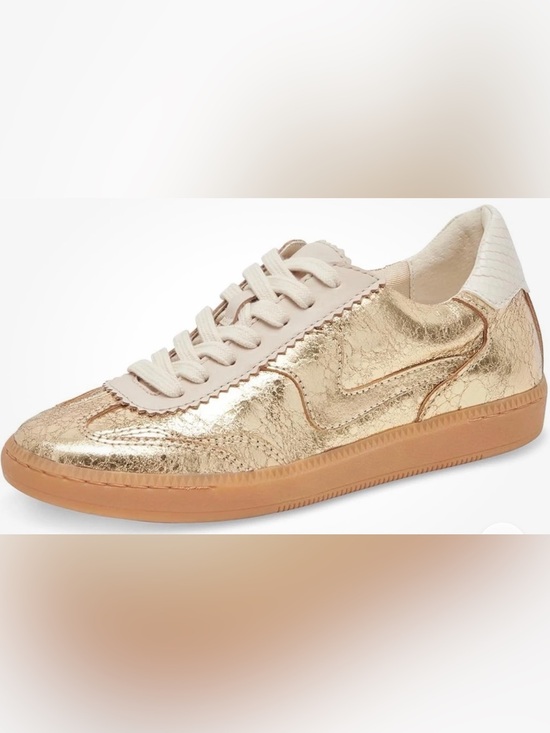 Dolce Vita Shoes - Dolce Vita Metallic Gold Low-Top Sneaker with Cream Accents